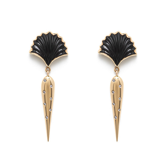 Sophie Joanne Carnation Earrings Onyx