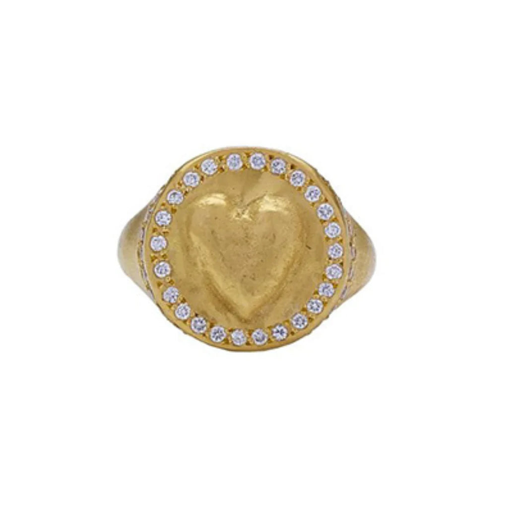 Christina Alexiou Coin Heart Ring