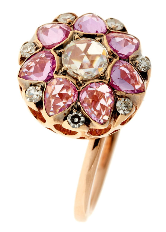 Selim Mouzannar Diamonds & Pink Sapphire Ring