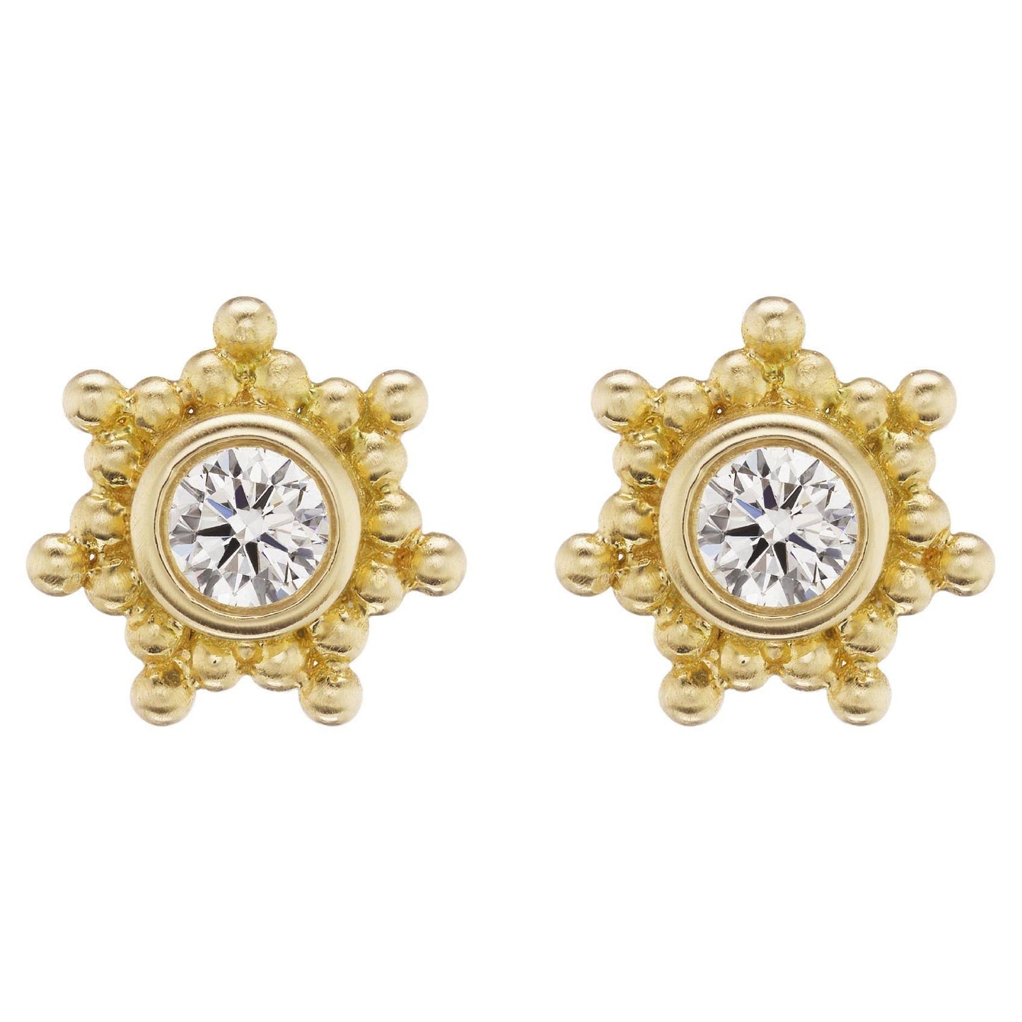 Emily Weld Collins Granium Star Earrings with Diamonds