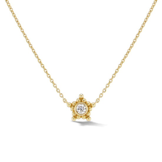 Load image into Gallery viewer, Emily Weld Collins Granium Star Necklace in Diamond
