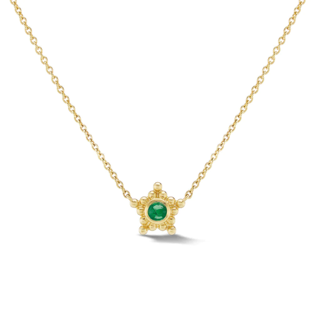 Emily Weld Collins Granium Star Necklace in Emerald