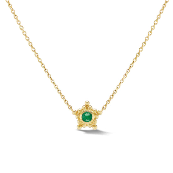 Emily Weld Collins Granium Star Necklace in Emerald