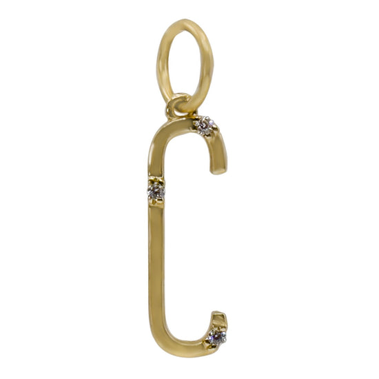 Load image into Gallery viewer, Devon Woodhill Yellow Gold &amp;quot;C&amp;quot; Charm
