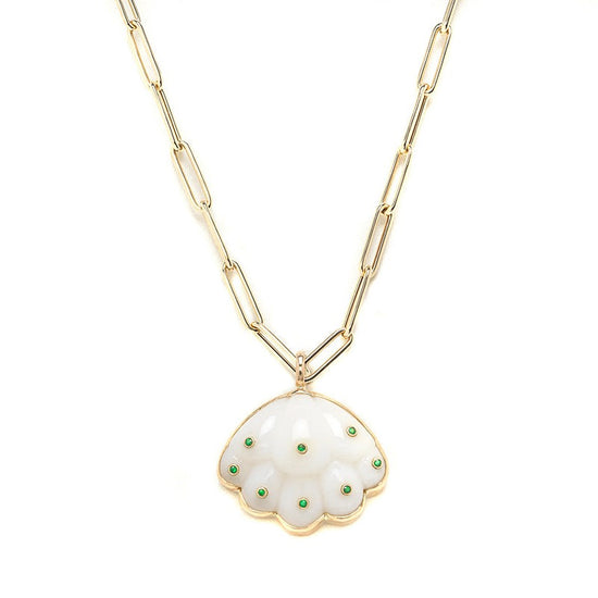 Load image into Gallery viewer, Sophie Joanne Lotus Pendant White Opal
