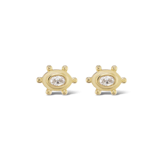 Emily Weld Collins Oval Granium Earrings