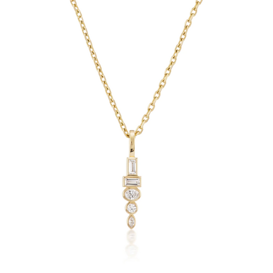 Sorellina Monroe Totem Pendant 18K yellow gold pendant with WHITE DIAMOND