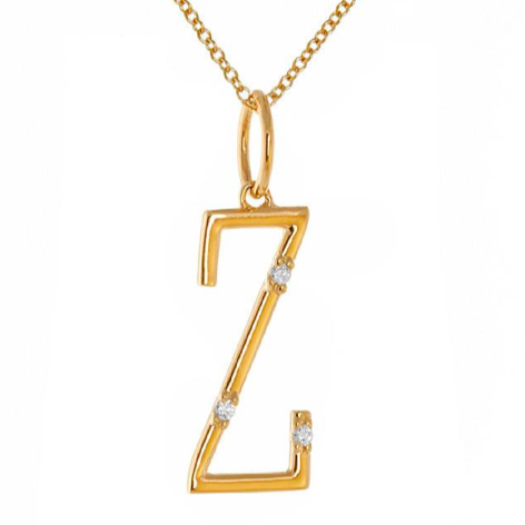 Load image into Gallery viewer, Devon Woodhill Yellow Gold &amp;quot;Z&amp;quot; Charm
