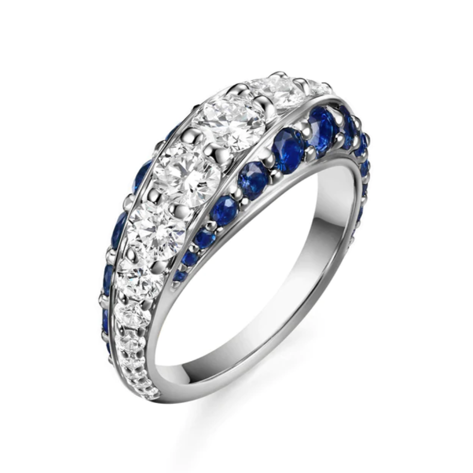 Melissa Kaye Remi Ring with Blue Sapphires