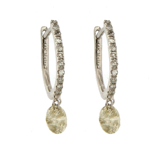 Meira T Drilled Diamond Huggies