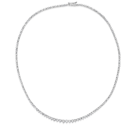 Load image into Gallery viewer, Meira T Diamond Three Prong Necklace with Extender - 2.88ct
