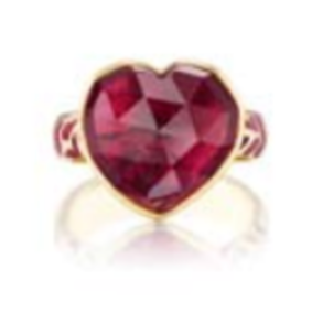 Load image into Gallery viewer, Christina Alexiou Pink Tourmaline Heart Ring
