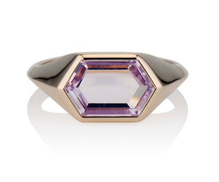 The One I Love NYC Amethyst Ring in 14k Gold