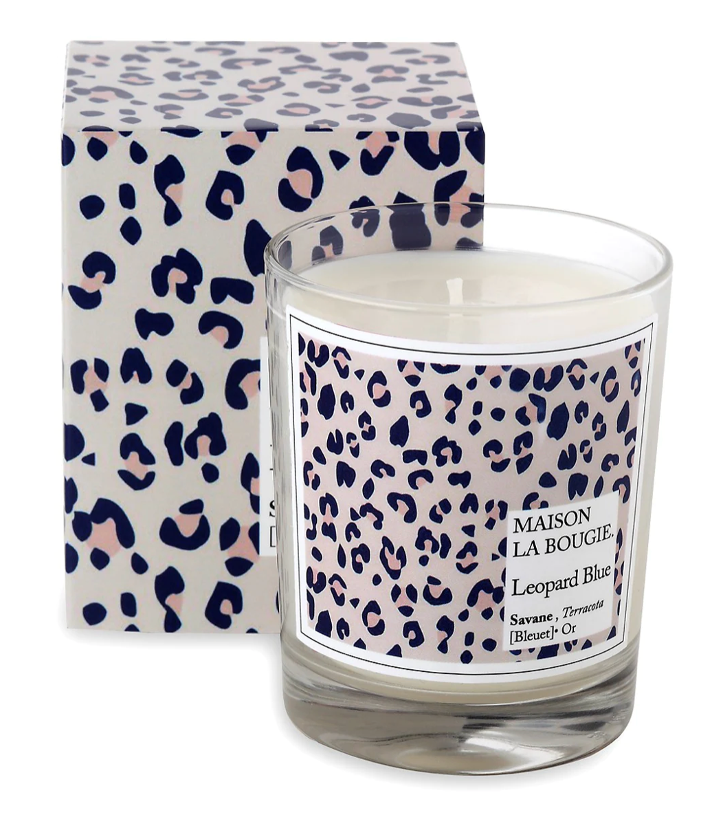 Maison La Bougie Candle - Leopard Blue