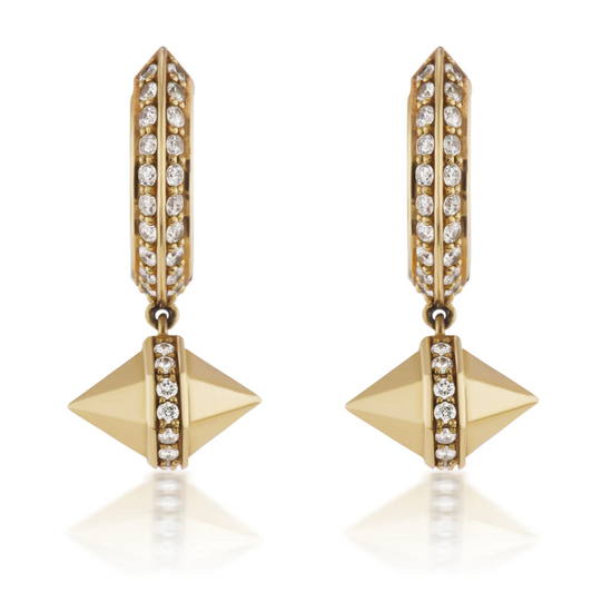 Sorellina Pave Dangle Huggies