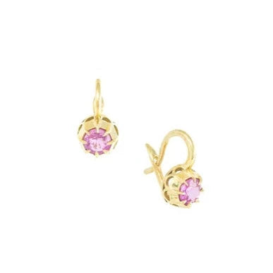 Load image into Gallery viewer, Jenna Blake Single Stone Drops in Pink Sapphire

