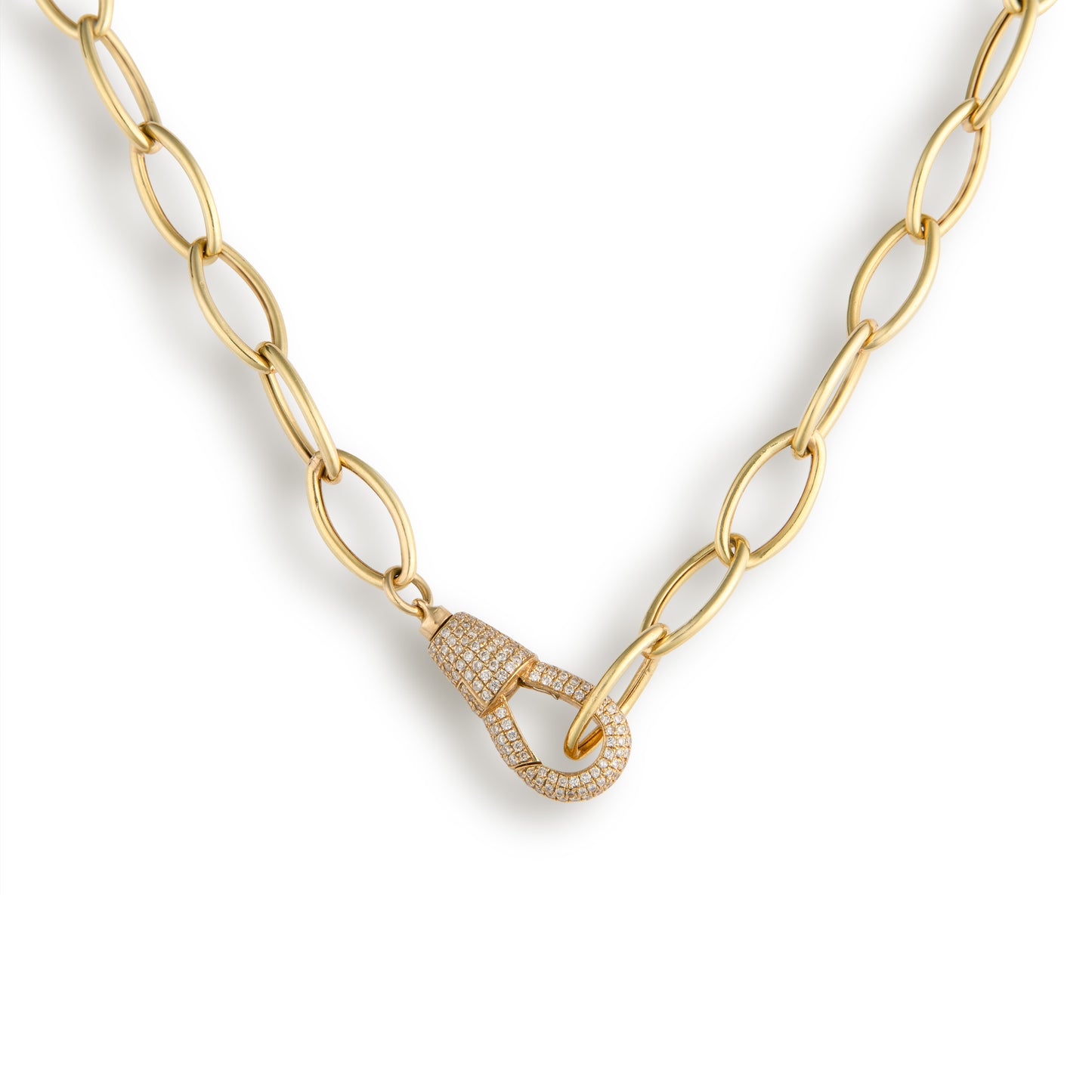 Load image into Gallery viewer, Joanna Dahdah Large White Diamond Hook on Chain
