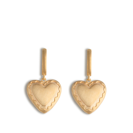 Lauren Rubinski 14K Yellow Gold & Enamel Messy Love Charm Earrings