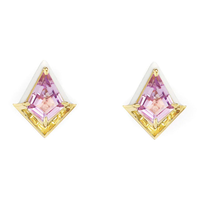 Load image into Gallery viewer, Emily P Wheeler Twinkle Studs - Pink &amp;amp; Yellow
